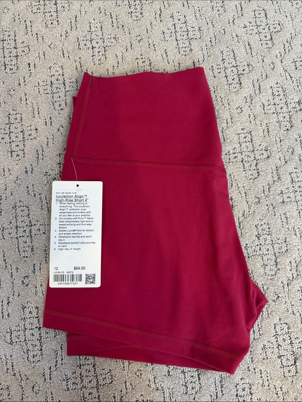 Lululemon Align" high-rise 6” size 12